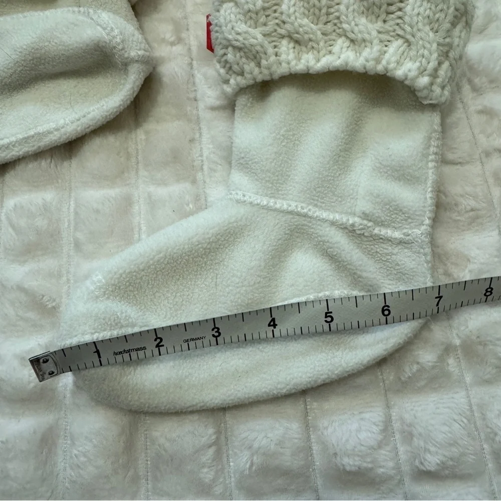 Hunter Youth Small Ivory Cable Knit Fleece Boot Socks ~ Base Layer Inserts
